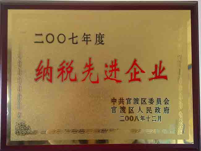 10-2007年度纳税先进企业